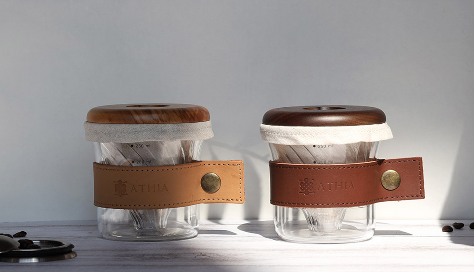 athia,athia coffee dripper set,collect the cup, dripper, and filter stand in one mini travel set